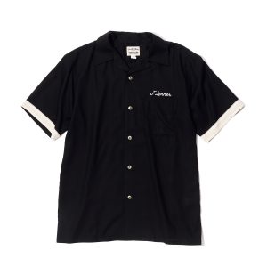 Pherrow's フェローズ 刺繍ボーリングシャツ ブラック XL 和テイストなボーリングシャツ│Pherrow's/フェローズ